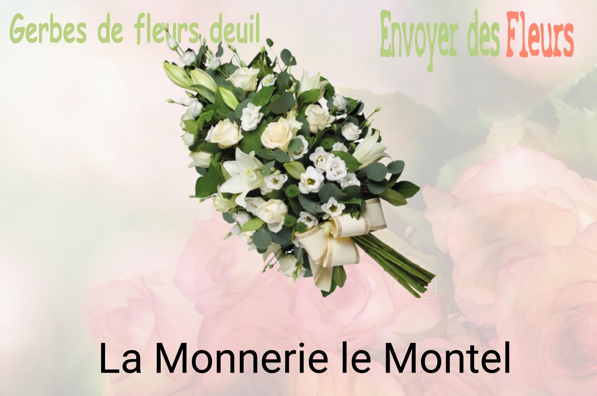 Gerbe de fleurs de deuil livrée à La Monnerie-le-Montel